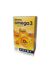 Omega 3 1000mg + vitaminai D ir E kapsulės, N60