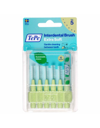 Zobstarpu birstīte 0.8mm zaļā N6 īpaši mīkstā blisteriepakojums