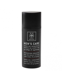 APIVITA MEN'S CARE drėkinamasis veido kremas-gelis vyrams, 50ml