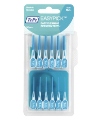 Dantų krapštukai TePe EasyPick M/L su dėkliuku, 36 vnt