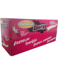 Dinadax Energy braškių skonio kramtomos lazdelės su cukrais, N50