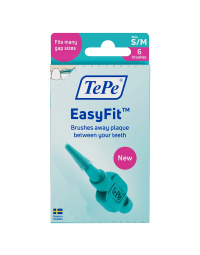 TePe, tarpdančių šepetėliai EasyFit S/M, 6 vnt., dėžutė