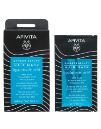 APIVITA, EXPRESS BEAUTY kaukė plaukų, su hialuronu, drėkinamoji 20ml