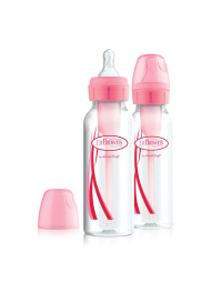 DR.BROWN'S plastikiniai buteliukai OPTIONS+ siauru kakleliu, 250ml, rožiniai, 2 vnt.