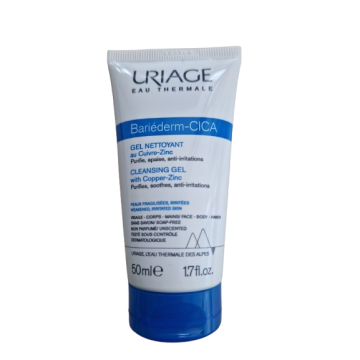 URIAGE, BARIEDERM CICA gelinis prausiklis su Cu-Zn, 50ml