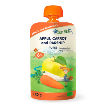 FLEUR ALPINE vaisių ir daržovių tyrelė, nuo 6 mėn. 120g