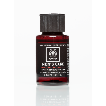 Mėg. APIVITA MEN'S CARE prausiklis vyrams su propoliu ir kardamonu, 20ml