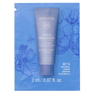 Mėg. APIVITA AQUA BEELICIOUS OILFREE veido gelis-kremas 2ml