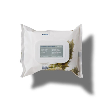 KORRES DEEP DETOX kosteuspyyhkeet, 30 kpl