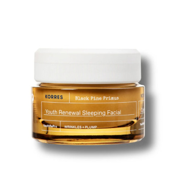 KORRES BLACK PINE PRIMUS naktinis veido kremas, 40ml