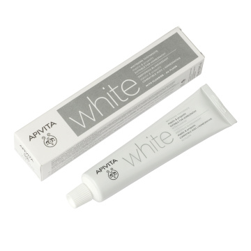 APIVITA, dantų pasta WHITE, 75ml