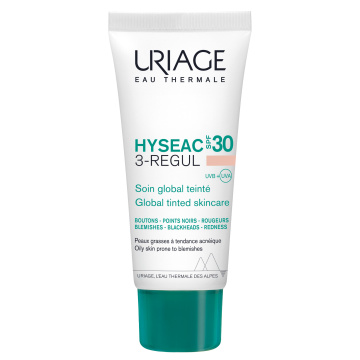 URIAGE, HYSEAC 3-REGUL+ SPF30, toninis kremas, 40ml