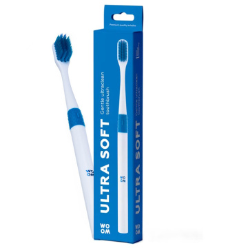 WOOM labai minkštas dantų šepetėlis ULTRA SOFT, mėlynas,1 vnt.