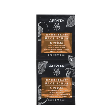 APIVITA EXPRESS BEAUTY veido šveitiklis su abrikosais, 2x8ml