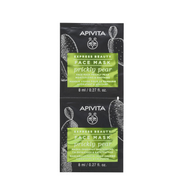 APIVITA EXPRESS BEAUTY veido kaukė su kaktusais, drėkinamoji 2 x 8ml