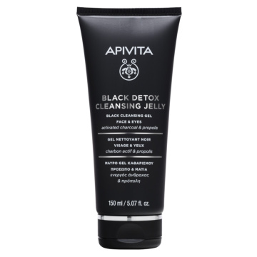 APIVITA BLACK prausiklis veido, gelinis, 150ml