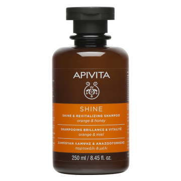 APIVITA šampūnas, suteikiantis plaukams žvilgesio, 250ml.