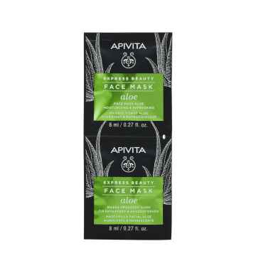 APIVITA EXPRESS BEAUTY veido kaukė su alavijais, 2x8ml