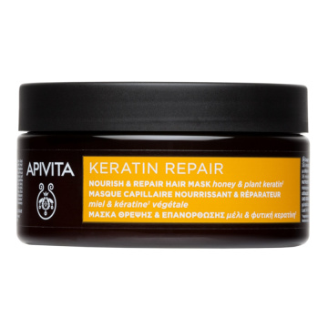 APIVITA, kaukė plaukų, su keratinu, maitinamoji, atkuriamoji, 200ml