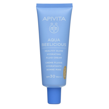 APIVITA, AQUA BEELICIOUS lengvas kremas SPF30, su atspalviu, 40ml