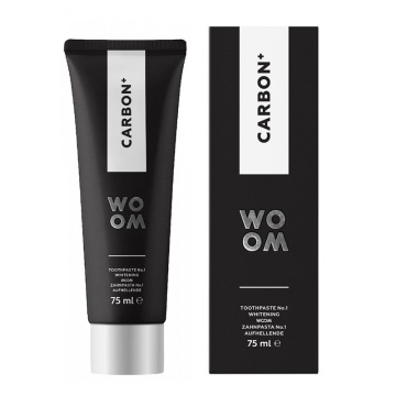 WOOM balinamoji dantų pasta su aktyvuota anglimi CARBON+, 75 ml