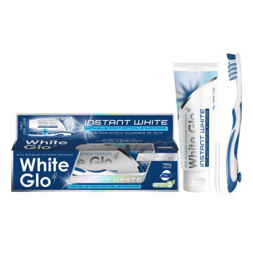 WHITE GLO valgendav hambapasta sinise vahuga INSTANT WHITE, 150 g