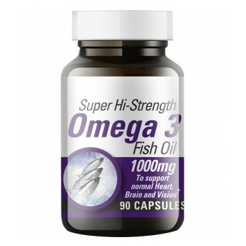 Omega-3 žuvų taukai Super Hi-Strenght Lifeplan kapsulėmis, N90