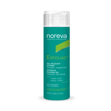 NOREVA, EXFOLIAC intensyvaus poveikio putojantis gelis, 200ml
