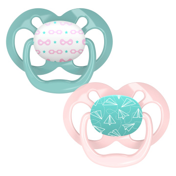 DR.BROWN'S čiulptukai ADVANTAGE 6-18 mėn., 2 vnt., rožiniai