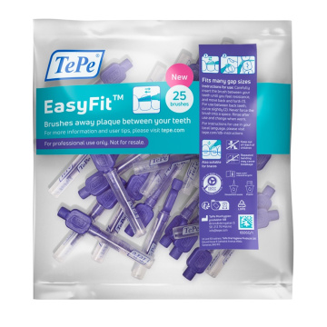 TePe, tarpdančių šepetėliai EasyFit M/L, 25 vnt., maišelis