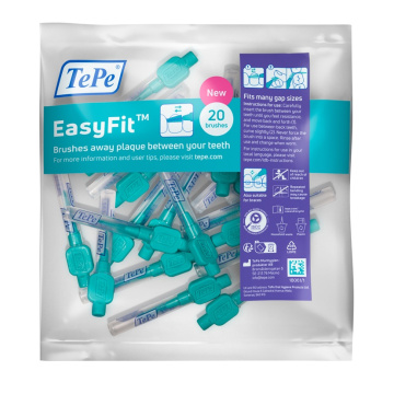 TEPE, tarpdančių šepetėliai EasyFit S/M, 20 vnt., maišelis