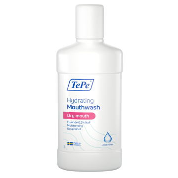 TePe, drėkinamasis burnos skalavimo skystis sausai burnai, be skonio, 500ml