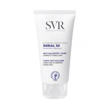 SVR, XERIAL pėdų kremas su 50 % šlapalo, bekvapis, 50ml