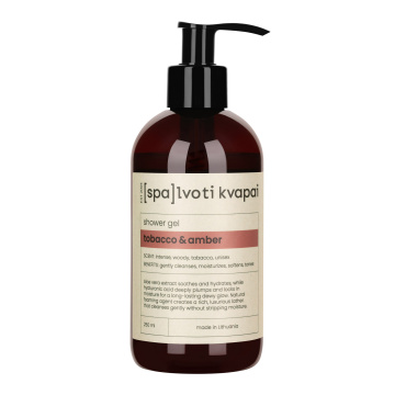 Dušo gelis SPALVOTI KVAPAI Tobacco&Amber, 250ml