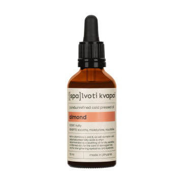 Luonnollinen puhdas öljy SPALVOTI KVAPAI Almond 50ml