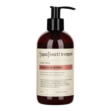 Kūno losjonas SPALVOTI KVAPAI Tobacco&Amber, 250ml