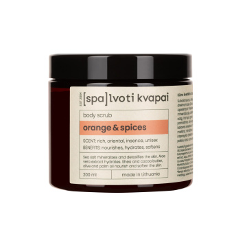 Kūno šveitiklis SPALVOTI KVAPAI Orange&Spices, 200ml