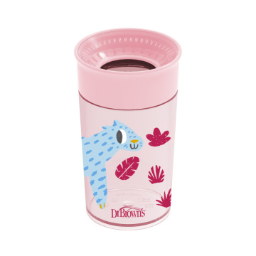 DR.BROWN’S gertuvė su dangteliu CHEERS 360 DECO 300ml, rožinė