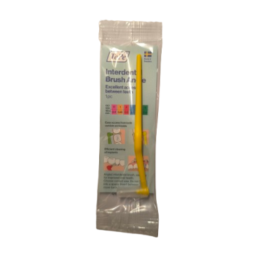 Mėg. TEPE, tarpdančių šepetėliai Angle 0.7mm geltoni