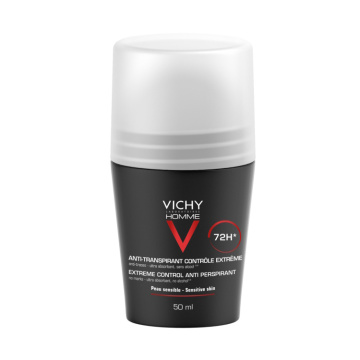 VICHY, dezodorantas antiperspirantas vyrams HOMME 72H, jautriai odai, 50 ml