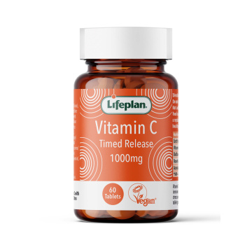 Palengva įsisavinamas vitaminas C Lifeplan, 1000 mg, N60