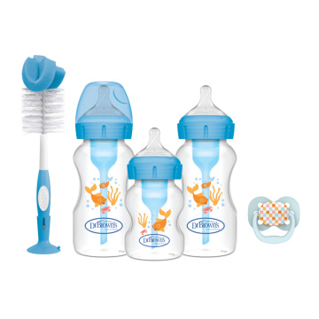 DR.BROWN'S rinkinys naujagimiams plataus kaklelio, plastikinių buteliukų Options+, mėlynas