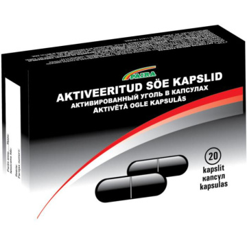 Aktyvinta anglis, kapsulėmis, N20