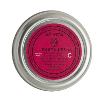 APIVITA, pastilės su gervuogemis ir propoliu, 45g