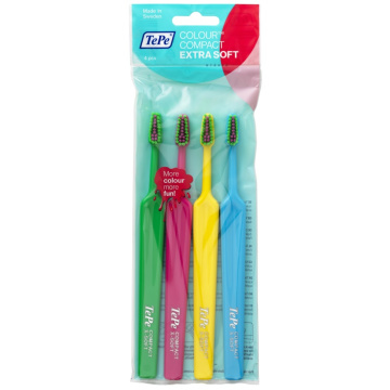TePe Select Compact Colour dantų šepetėliai, 4 vnt, l. minkšti