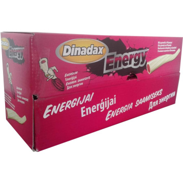 Dinadax Energy braškių skonio kramtomos lazdelės su cukrais, N50