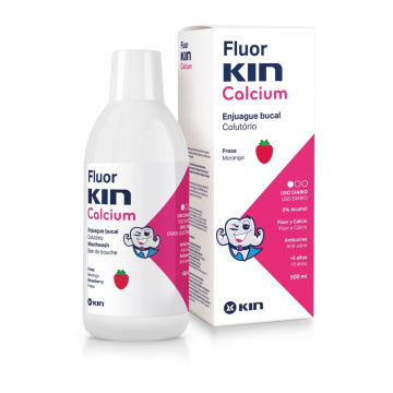 KIN Burnos skalavimo skystis FLUOR CALCIUM 500ml