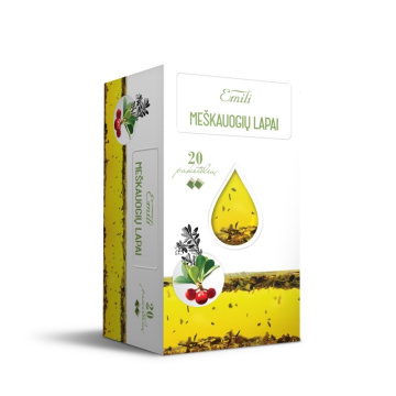 Meškauogių lapų arbata (h. Uvae-Ursi) 1,5g N20 Emili