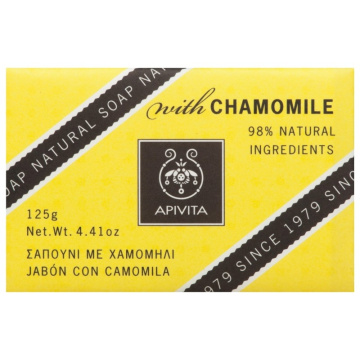 Apivita muilas Natural, su ramunėlėmis ir levandomis, 125g