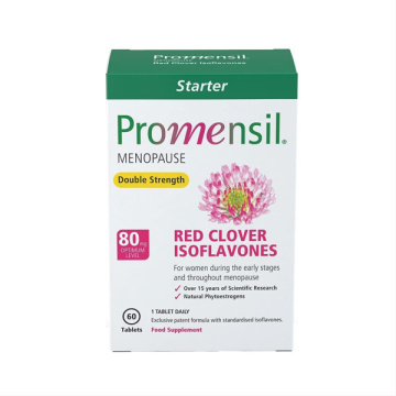 PROMENSIL DOUBLE STRENGHT Menopause su raudonojo dobilo izoflavonais, 80mg., N60